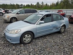 Salvage cars for sale at Windham, ME auction: 2005 Honda Civic Hybrid