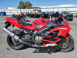 Salvage cars for sale from Copart Martinez, CA: 2002 Honda CBR600 F4