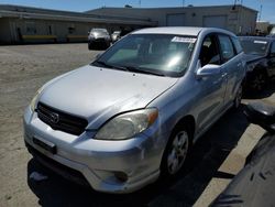 Salvage cars for sale from Copart Martinez, CA: 2007 Toyota Corolla Matrix XR