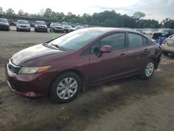 Salvage cars for sale from Copart Florence, MS: 2012 Honda Civic LX