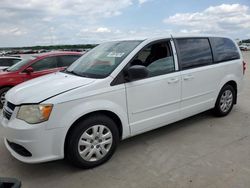 Salvage cars for sale from Copart Grand Prairie, TX: 2014 Dodge Grand Caravan SE