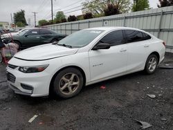 Salvage cars for sale from Copart New Britain, CT: 2016 Chevrolet Malibu LS