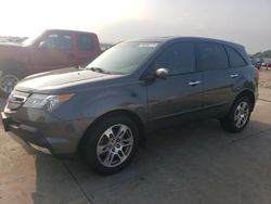 Salvage cars for sale at Grand Prairie, TX auction: 2007 Acura MDX Technology