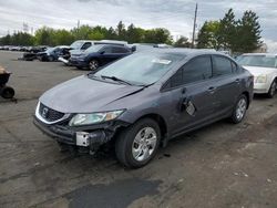 Salvage cars for sale at Denver, CO auction: 2014 Honda Civic LX