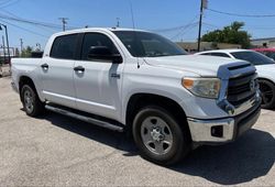 Salvage trucks for sale at Grand Prairie, TX auction: 2014 Toyota Tundra Crewmax SR5