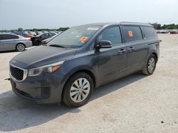 Salvage cars for sale at San Antonio, TX auction: 2015 KIA Sedona LX