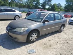 Salvage cars for sale at Hampton, VA auction: 2005 Honda Civic LX