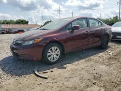 Salvage cars for sale at Columbus, OH auction: 2012 Honda Civic LX
