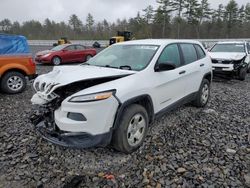 Salvage cars for sale at Windham, ME auction: 2017 Jeep Cherokee Sport