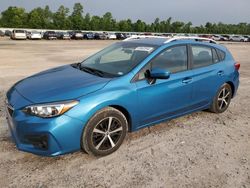 Salvage cars for sale from Copart Houston, TX: 2019 Subaru Impreza Premium