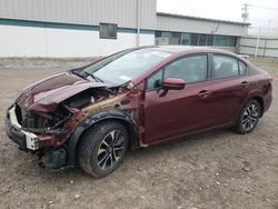 Salvage cars for sale at Leroy, NY auction: 2014 Honda Civic EX