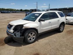 Salvage cars for sale at Colorado Springs, CO auction: 2011 GMC Acadia SLE