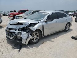 Salvage cars for sale from Copart San Antonio, TX: 2018 Chevrolet Malibu LS