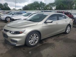 Salvage cars for sale at Moraine, OH auction: 2016 Chevrolet Malibu LT