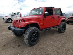 Salvage cars for sale at Greenwood, NE auction: 2014 Jeep Wrangler Unlimited Sahara