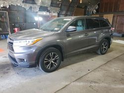 Salvage cars for sale from Copart Albany, NY: 2016 Toyota Highlander XLE
