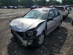 Salvage cars for sale at Madisonville, TN auction: 2004 Honda Civic DX VP