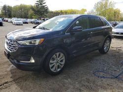 Salvage cars for sale at North Billerica, MA auction: 2022 Ford Edge Titanium
