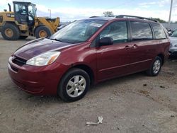 Salvage cars for sale from Copart Franklin, WI: 2005 Toyota Sienna CE