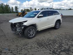 Salvage cars for sale from Copart Portland, OR: 2017 Toyota Highlander Hybrid
