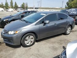 Salvage cars for sale from Copart Rancho Cucamonga, CA: 2013 Honda Civic LX