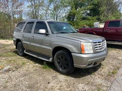 Salvage cars for sale at North Billerica, MA auction: 2002 Cadillac Escalade Luxury
