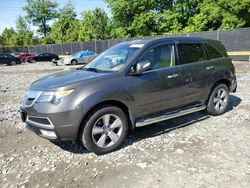 Salvage cars for sale at Waldorf, MD auction: 2010 Acura MDX Technology