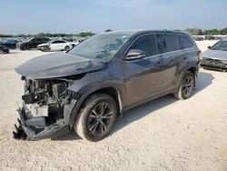 Salvage cars for sale at San Antonio, TX auction: 2019 Toyota Highlander LE