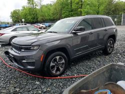 Salvage cars for sale at Waldorf, MD auction: 2024 Jeep Grand Cherokee Limited 4XE