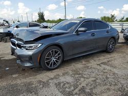 Salvage cars for sale at Miami, FL auction: 2020 BMW 330I