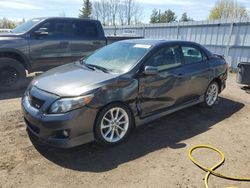 Salvage cars for sale from Copart Bowmanville, ON: 2009 Toyota Corolla XRS