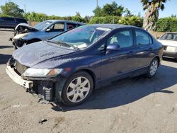 Salvage cars for sale from Copart San Martin, CA: 2010 Honda Civic LX