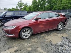 Salvage cars for sale from Copart Waldorf, MD: 2015 Chrysler 200 Limited