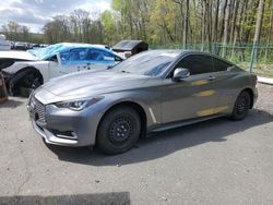 Salvage cars for sale at East Granby, CT auction: 2018 Infiniti Q60 Luxe 300