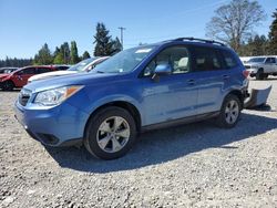 Salvage cars for sale from Copart Graham, WA: 2015 Subaru Forester 2.5I Premium