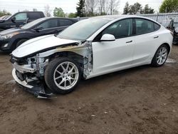 Salvage cars for sale at Bowmanville, ON auction: 2021 Tesla Model 3