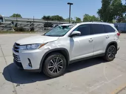 Salvage cars for sale at Sacramento, CA auction: 2019 Toyota Highlander SE