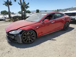 Salvage cars for sale at San Martin, CA auction: 2014 Tesla Model S