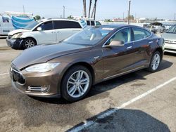 Salvage cars for sale at Van Nuys, CA auction: 2014 Tesla Model S