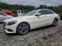 Salvage cars for sale at Waldorf, MD auction: 2018 Mercedes-Benz C300