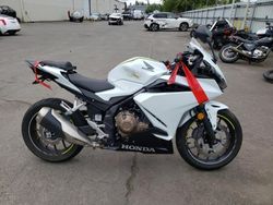 Salvage motorcycles for sale at Woodburn, OR auction: 2021 Honda CBR500 RA