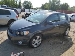 Salvage cars for sale at Baltimore, MD auction: 2016 Chevrolet Sonic LTZ
