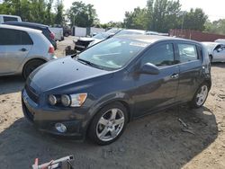 Chevrolet Sonic ltz salvage cars for sale: 2016 Chevrolet Sonic LTZ