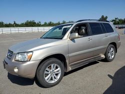 Salvage cars for sale at Fresno, CA auction: 2006 Toyota Highlander Hybrid