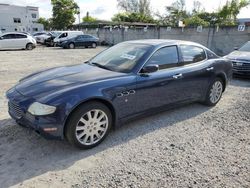 Salvage cars for sale from Copart Opa Locka, FL: 2005 Maserati Quattroporte M139