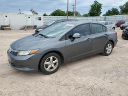 Salvage cars for sale at Oklahoma City, OK auction: 2012 Honda Civic Natural GAS