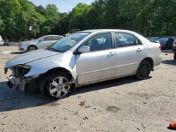 Salvage cars for sale from Copart Austell, GA: 2006 Toyota Corolla CE
