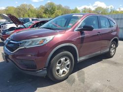 Salvage cars for sale at Assonet, MA auction: 2015 Honda CR-V LX