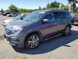 Salvage cars for sale from Copart San Martin, CA: 2017 Honda Pilot Touring