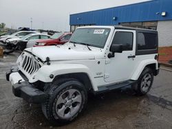Salvage cars for sale from Copart Woodhaven, MI: 2016 Jeep Wrangler Sahara